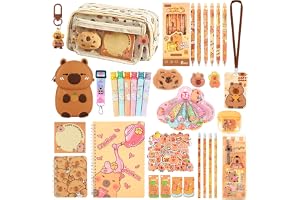 Fantspati Capybara brevpapper flicka pojke, Kawaii Capybara pennfodral stor kapacitet, raderbara pennor, anteckningsböcker, ritlinjal, bokmärken, myntbörs för skolmaterial
