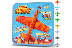 ANCORY Foam Glider Planes for Kids - Airplane Toy Flying Gliders 30m Range - Water Floating Lightweight Outdoor Toys (Orange)