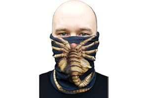 getDigital Alien Facehugger Multifunktionstuch - 5in1 Accessoire Schal für Damen, Herren und Fans von Sci-Fi Filmen - 24 x 47 cm Schwarz Elastisch