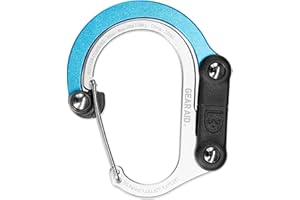 Gear Aid HEROCLIP (Large) Carabiner Gear Clip and Hook for Hanging Heavy Duty Items, Camping Backpacks, Suitcases, Kayaks, Bicycles, Garage Organization and More