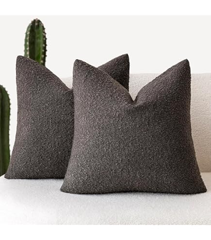 Foindtower Kissenbezüge Im Bauernhaus-Stil – 45,7 X 45,7 Cm, 2 Stück, Hellbraun, 100% Polyester