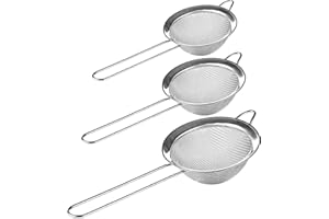 PICK N SAVE Tea Strainer - Stainless Steel Food Strainer & Sieve, Kitchen Sieve Fine Mesh, Sive Cooking, Flour Sieve for Baking - Rust Free Seive, Dishwasher Safe SIV (Small (7cm))