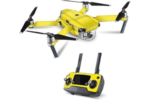 Skins4u Schutzfolie Design Aufkleber Skin kompatibel mit DJI Mavic Pro 2 / Zoom Solid State Gelb
