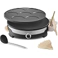 Crêpière LAGRANGE Tradi Duo - 1500W | Pour 7 Crêpes Mini Ou 1 Grande (35 Cm)
