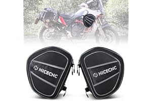 NICECNC Tenere 700 Borse Per Protezione Paracolpi Moto 2 Pezzi, Borsa Per Telaio Moto Espandibile Da 11L, Borsa Porta Attrezzi, Borsa Portaoggetti Compatible with Yamaha Tenere 700, Nero