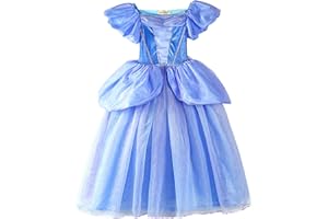 ELSA & ANNA UK dziewczęca impreza strój fantazyjna sukienka królowa śniegu księżniczka kostium halloweenowy cosplay sukienka UK-CNDR2 (6-7 lat, UK-CNDR2)