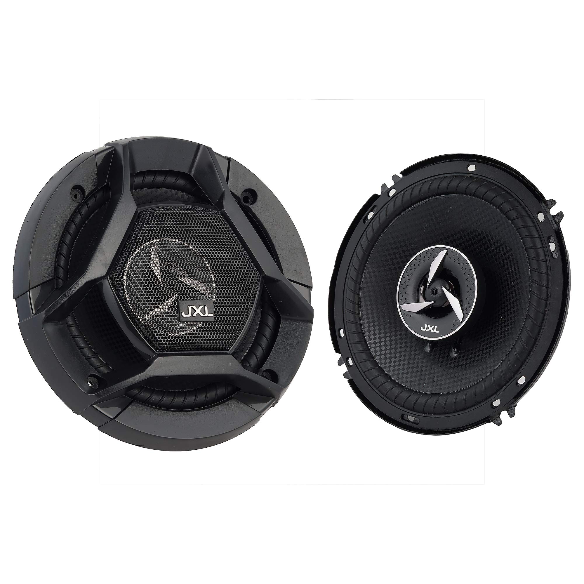 JXL 1690 High Performance 3 Way 6 Inch Coaxial Car Speaker with Inbuilt PEI Car Tweeter and HOP Woofer 600W MAX Pair (Black)
