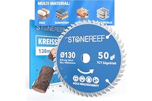 STONE REEF Brzeszczot piły 130 x 16 – brzeszczot do piły tarczowej [w zestawie adapter do otworu 20 i 16 mm], kompatybilny ze szlifierką kątową firmy Bosch, Makita itd. – brzeszczot do piły tarczowej