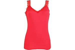 Miss Rouge - Top, camiseta de tirantes de encaje