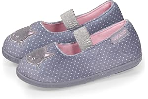 Isotoner Chaussons pantoufles Ballerines fille à elastique, microvelours, EU,