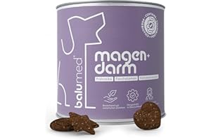 balumed® Snacks Magen+Darm hochkonzentriert mit Fenchelsamen & Flohsamenschalen für Hund, Leckerli mit Präbiotika, Postbiotika, Kamillenblüten, Bierhefe, Omega-3, Vitamine E + B1, 325 g