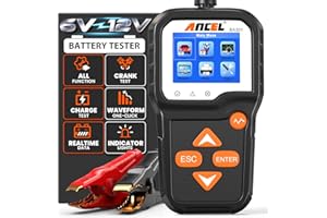 ANCEL BA301 6V 12V Probador de Carga de batería Analizador de alternador de automóvil Sistema de Carga de Arranque Herramienta de Prueba para Motocicleta Coche Barco Camión Ligero y más