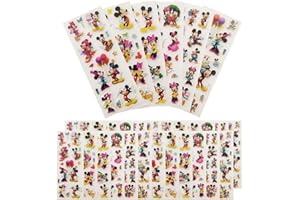 MIZT Minnie Mickey Mouse 3D Aufkleber für Kinder & Kleinkinder, 380+ Geschwollen Stickers, Mickey 3D Sticker für Fahrrad Skateboard Gepäck Laptop Aufkleber, Geeignet für Erwachsene Kinder(30 Bogen)