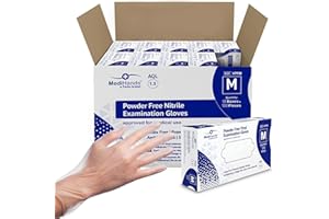 FARLA MEDICAL MediHands Vinyl Clear Gloves, Box of 1000 - Disposable Vinyl Gloves Medium - Powder Free, Latex Free, & Protein Free Clear Gloves - Multi-Purpose, Single Use