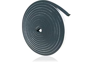 GuangTouL Self Adhesive Foam Strip, 1 Roll 20mm x 10mm x 5M, Black Weather Stripping Tape for Windows and Doors, Expanding Foam Tape, Noise Blocker, Anti-Collision