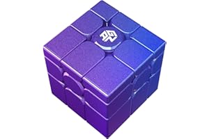 GAN Cube Mirroir Magnétique 3x3x3 UV Enduit, Speed Cube de Vitesse, Magic Cube Violet avec 48 Aimants/Haute Fault-Tolerant/Résolution par Formes, Cadeau pour Adulte Enfant, Modèle MirrorM UV Enduit