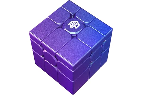 GAN Cube Mirroir Magnétique 3x3x3 UV Enduit, Speed Cube de Vitesse, Magic Cube Violet avec 48 Aimants/Haute Fault-Tolerant/Résolution par Formes, Cadeau pour Adulte Enfant, Modèle MirrorM UV Enduit