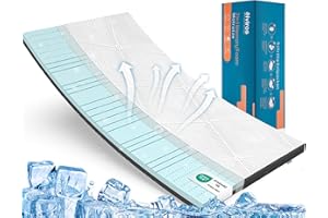 ‎ELVIROS Elviros 100x200 cm Matratzentopper, 7 cm Matratzen Topper aus Memory Foam, 2 in1 Härtegrad Gel Topper, Öko-TEX® Zertifiziert, Bett Topper für Boxspringbett Wohnwagen Schlafsofa, Waschbar Bezug