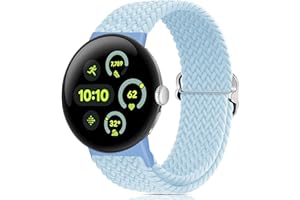 Snyeest Bracelet de montre en nylon tressé et élastique, compatible avec Google Pixel Watch 3 41 mm, pour Pixel Watch 1/2/3 41 mm