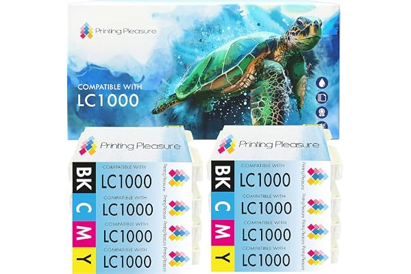 8 Compatibles LC1000 LC970 Cartouches d'encre pour Brother DCP-130C DCP-135C DCP-150C DCP-260C DCP-330C DCP-350C DCP-357C DCP-540CN DCP-560CN DCP-770CW Fax-2840 MFC-465CN - Grande Capacité