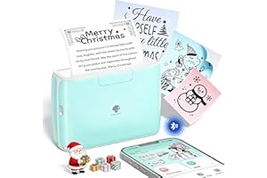 Phomemo M04S Portable Thermal Printer, 300 dpi Sticker Printer 4 Inch Mobile Printer, 53/80/110 mm Print Width Compatible with iOS & Android, for Gifts, Study Notes, Documents, Photos, Labels