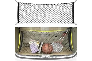 Auzkong - Red para maletero de coche con ganchos, 100 x 40 cm, red para maletero, red de goma para coches, camiones, camionetas, camionetas y SUV