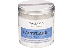 ‎SALIAMO 125g Pyramiden Flakes Natur, Fingersalz naturell, Fingersalt Salt Flakes Natur Meersalz, weißes Pyramiden Salz aus Zypern | Saliamo