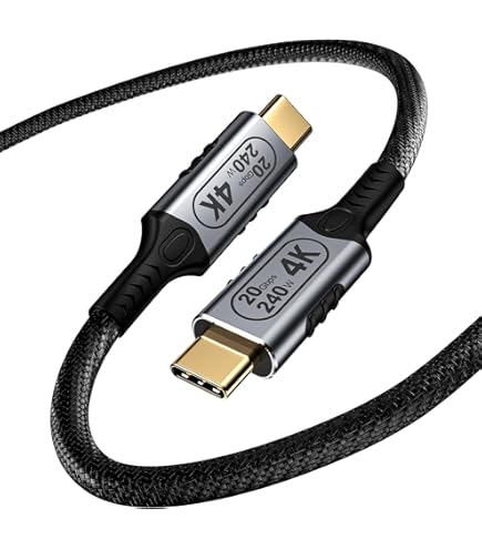KMMXXCPM USBC-kabel, compatibel met Thunderbolt 3, USB-C 3.1-kabel, gegevensoverdracht, 10 Gbit/s, 100 W snel opladen, 3 m 3 m KMMXXCPM USBC-kabel, compatibel met Thunderbolt 3, USB-C 3.1-kabel, gegevensoverdracht, 10 Gbit/s, 100 W snel opladen, 3 m 3 m
