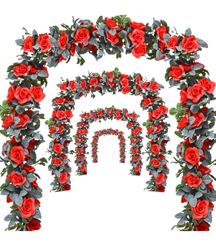 MISNODE Kunstmatige bruiloft boog bloemen set van 2, bruiloft
