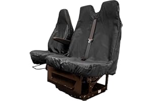 PRIMUS SEAT COVERS Van Seat Covers to fit Ford Transit Custom & VW Transporter, Renault Traffic Driver & Double Passenger Seats Easy to Fit Waterproof Seat Cover Set for Most Vans