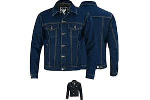 BULLDT Herren Motorradjacke mit Protektoren futter aus 100% Aramid Jeansjacke Trucker