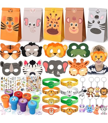BOZILY 12 Tier Schlüsselanhänger Set - Süße Tiere Für Kindergeburtstag