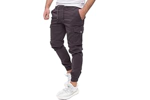 PITTMAN Darius - Herren Cargo Hose - Baumwoll Cargohosen - Cargo Jogger