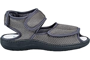 EXTRO STYLE - Sandali Ortopedici Donna e Uomo, Tecnica T2 Air, Per Fasi Post Operatorie, Piede Reumatico, Vasculopatie e Metatarsalgie, Sandali Antiscivolo Con Plantari Estraibili, Grigio