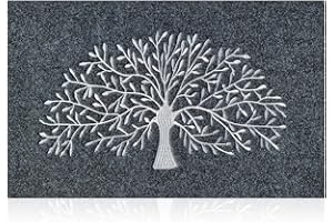 AOAOPQ Door Mats Inside Non-slip Outdoor Mat with Non-slip Rubber Backing for Entryway Hallway Kitchen Easy to Clean (40x60, Tree&Grey)