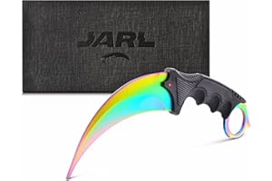 JARL Karambit Trainer CSGO Knife - CSGO Karambit Messer Trainer nicht Scharf aus Edelstahl - Geschenk für CS:GO-Fans mit Premium-Box - Karambit Trainer Stumpf Outdoor Practice Knife & Sammlung