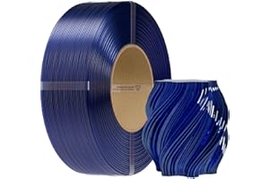 Creality PETG Refill Filamento di Ricarica 1,75 mm, Filamento per Stampa 3D senza Bobina, Precisione Dimensionale ±0,03 mm, Eccellente Stabilità, 1 kg Blu trasparente