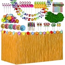 MarckersHome Hawaii Luau feestdecoratieset, 115 stuks, tafelrokken