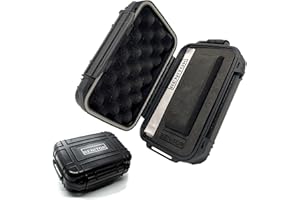 RENITOR Premium Watch Travel Case Storage Box for watch | ABS Ultimate Protection Waterproof Shockproof | Fits all Wristwatches & Smart watches up to 60mm | Cleaning Cloth Included | (1, Black)