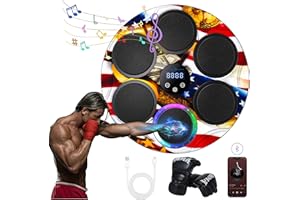 AMAS BEAUTY Music Boxing Machine with Boxing Gloves，Boxing Machine Wall Mounted Music, Smart Bluetooth Boxing Equipment, Workout Punching Equipment for Home, Indoor and Gym.