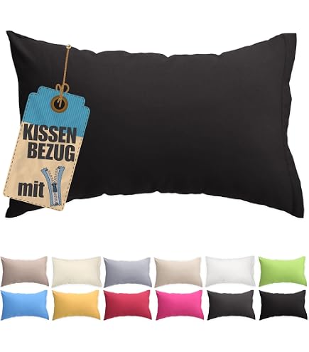 DecoKing 2 Kissenbezüge 50x60 Cm – Baumwollsatin, Geometrisches Mint-Muster, Zweiseitig Bedruckt