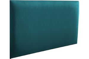‎RAVIO RAVIO Wandpaneele gepolstert | 3D Wandverkleidung mit Schaumstoff | Wandkissen als Kopfteil für Bett | Wanddekoration für Schlafzimmer, Kinderzimmer, Büro, Diele | (Dunkles Türkis, 60x40 cm)
