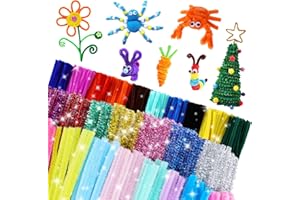 ROSEDREAMER 400 Stück Pfeifenputzer Bunt zum Basteln 30 Farben Pfeifenreiniger Chenilledraht 30CM Macaron Farbe Pfeifenreiniger Bunt zum Basteln mit 100 Kulleraugen Pfeifenputzer für DIY Kinder Bastel Dekorieren