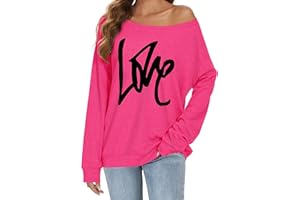 Gosunny Schulterfreies Oberteil Damen Langarm Pullover Lässige Sweatshirt Causal Elegant Bluse