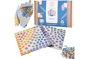 Crafty You Crafty Me - Mosaic Coaster Craft Kits for Adults, Teens, Kids, Craft Gifts Made in UK, 95 x 95mm