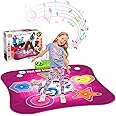 Dance Mat Toys for Kids, Music Dance Touch Play Mat with LED Lights, Adjustable Volume, 5 Game