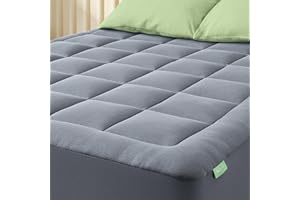 NIAGARA SLEEP SOLUTION Niagara Bambus Matratzen Topper 140x200x2.5cm, kühlend, atmungsaktiv für Rückenschmerz-Linderung, Tiefe Taschen für 20-50 cm Matratzen, Grau