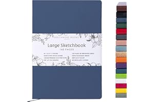 ‎BEECHMORE BOOKS Beechmore Books Skizzenbuch - A4, Blau I Kunst Sketchbook aus veganem Leder, Hardcover, Zeichnen, Skizzieren, dickes Papier 160gsm, linierter Zeichenblock mit Geschenkbox, für Männer & Frauen
