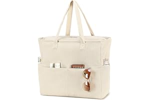 LEDAOU Bolsa de playa grande con cremallera para mujer, impermeable, bolsa de transporte, bolsa de transporte a prueba de arena con cremallera, piscina, fitness, bolsa de viaje familiar