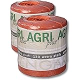 18 kg = 1 Doppelpack = 2340 Laufmeter Pressengarn Erntegarn Bindegarn für Quaderballen Bündelschnur für Garten. 130 m/kg